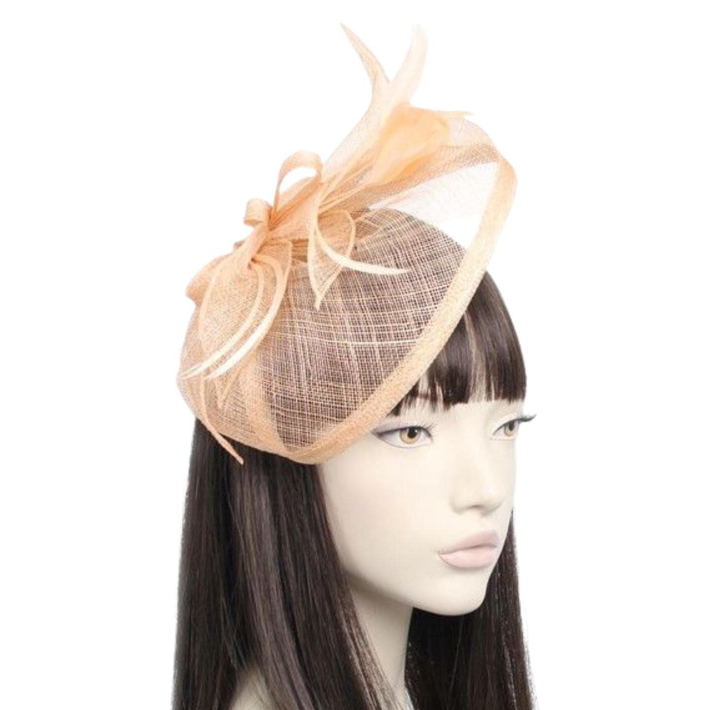 Hair Fascinator Hat Hatinator Sinamay Headband Fascinators Disc Saucer Fascinator Ascot Hats Wedding Hat On Aliceband for Girls, Women, Ladies