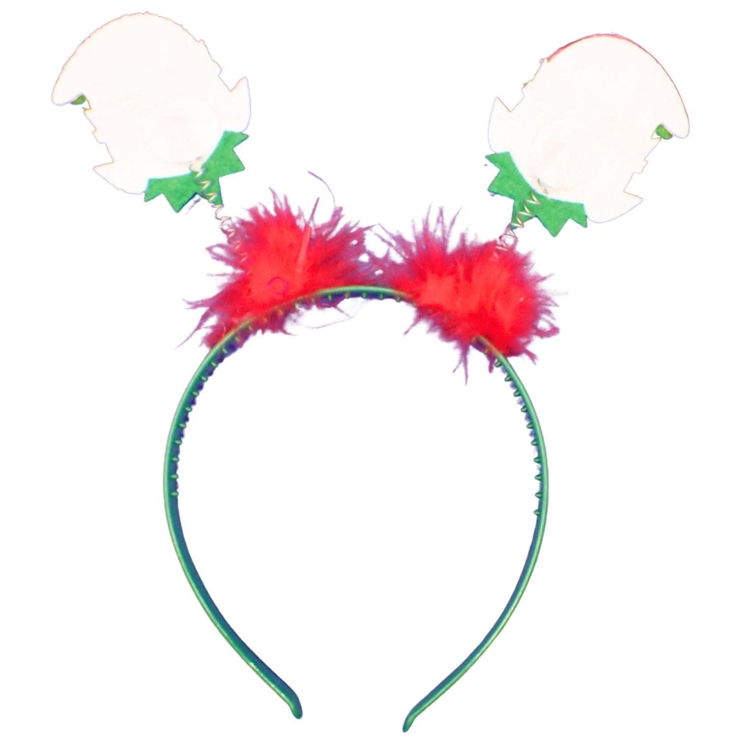 Christmas Headbands for Adults and Kids, Christmas Hats - Trees, Santa Bow, Festive Faces Boppers (Alien Headband), Christmas Hair Accessories, Novelty Xmas Dress