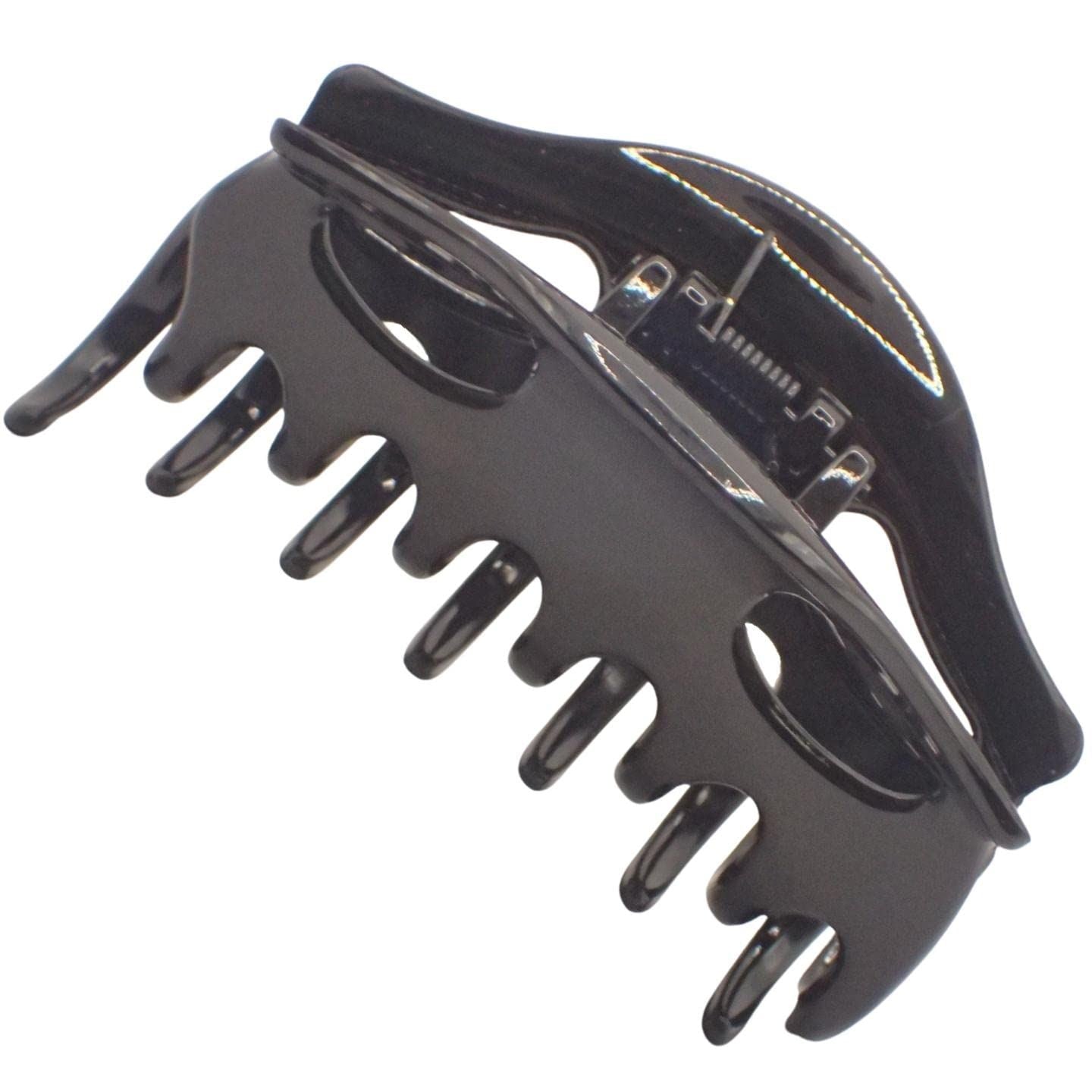 9cm Black or Brown Tort Hair Claw Clip, Detailed Hair Claw for Women & Girls, Thick Hair Claw, Hair Clips Women Claw Clips, Medium Clamps & Claws for Thick Hair
