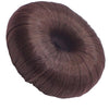 9cm Brown Imitation Round Hair Bun, Synthetic Hair Bun Maker Scrunchie, Tight Top Knot Bun Extension, Ballet Bun Extension Hair Pieces for Women & Girls