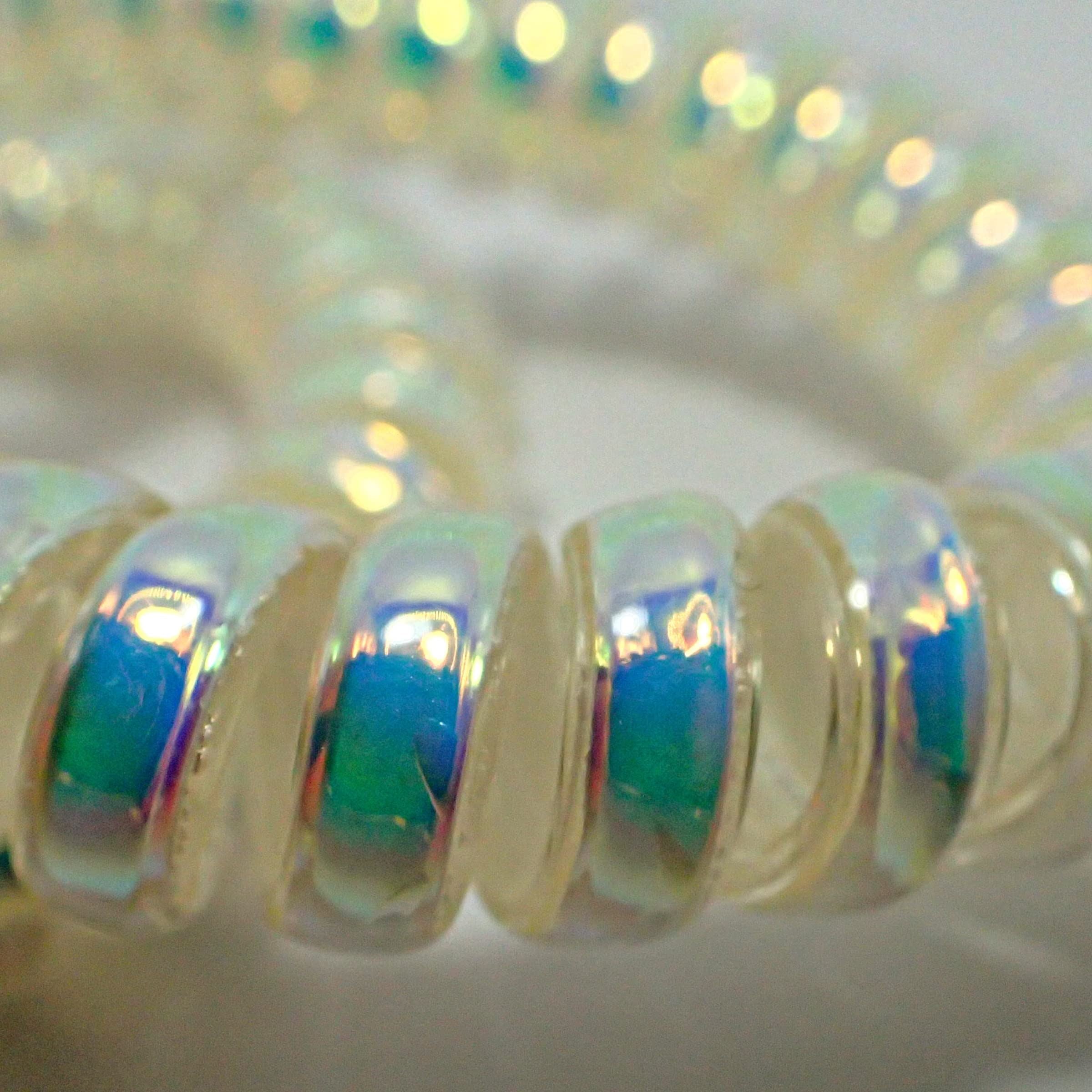 Metallic Spiral Hair Ties for Girls and Women, Hair Accessories for Girls, Hair Bobbles, Hair Elastics, Hair Bands for Women, Elastic Bands for Hair