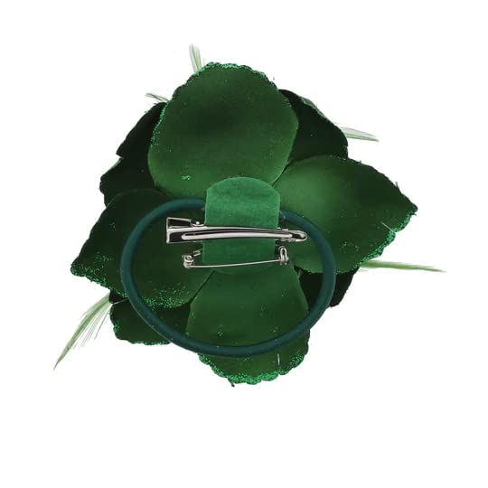 Rose Flower Hair Clip Hairband Brooch Safety Pin Hairpin Floral Corsage Fascinator Hair Band Aligator Beak Grip for Women & Girls Wedding Prom Party Special Occasion