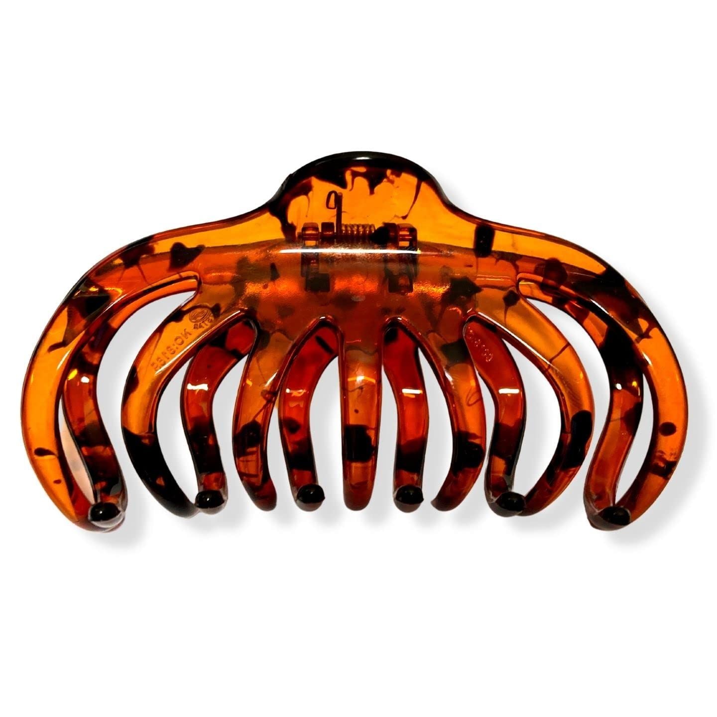 Curved Hair Claw Clip Tortoiseshell Brown Black Bulldog Tortie Butterfly Grip Tort for Thick or Fine Hair Styling Hair Clip Big Large 11cm / 4.3"