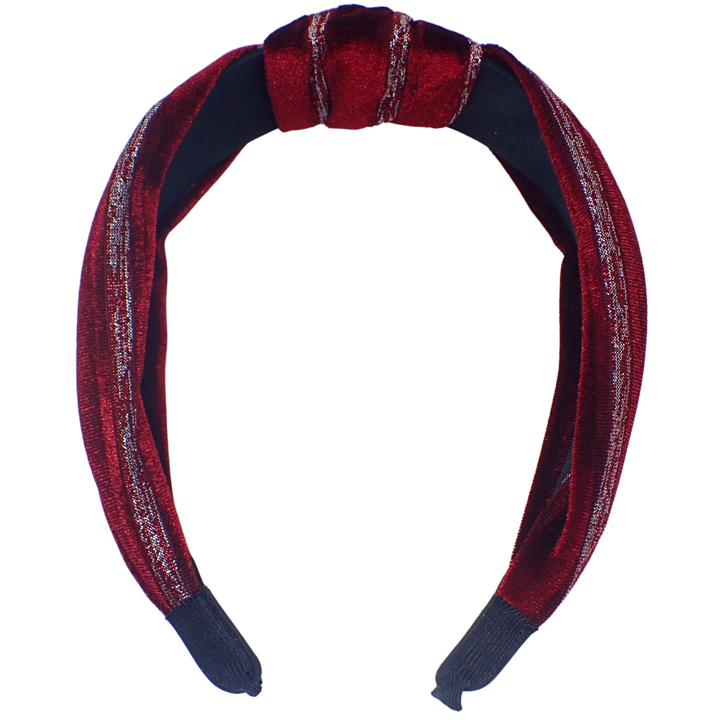 Velvet and Lurex Knot Alice Bands Adult Women, Hair Accessories for Women, Hair Bands for Women, Thick Headband, Womens Headbands, Head Bands Adult Women, Wide Headbands