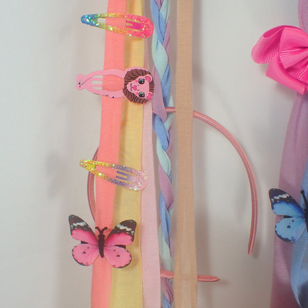 Hair Accessories Organiser for Hair Clips and Head Bands, Cute Room Decor, Hanging storage, Girls Hair Accessories, Headband Holder, Hair Accessory Holder
