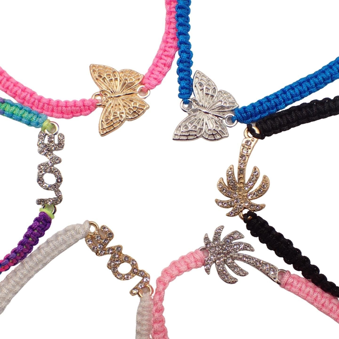 Girls Adjustable Corded String Bracelet