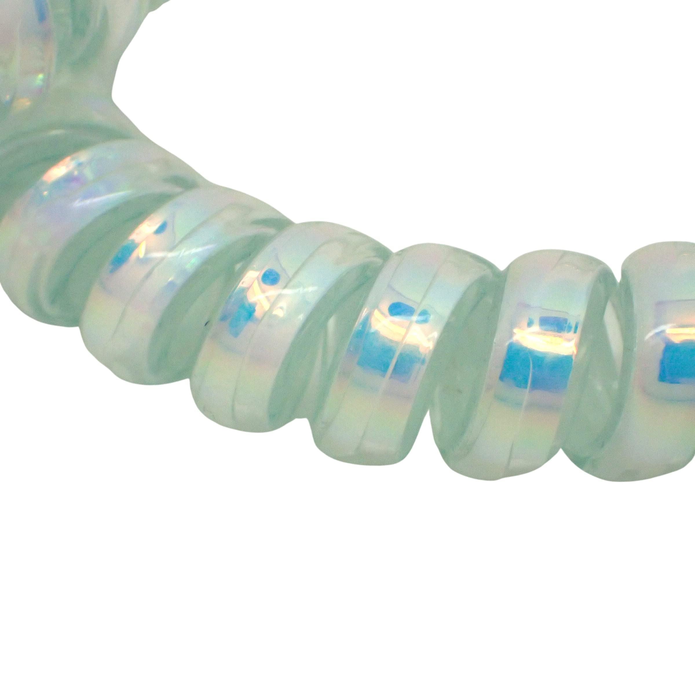 Metallic Spiral Hair Ties for Girls and Women, Hair Accessories for Girls, Hair Bobbles, Hair Elastics, Hair Bands for Women, Elastic Bands for Hair