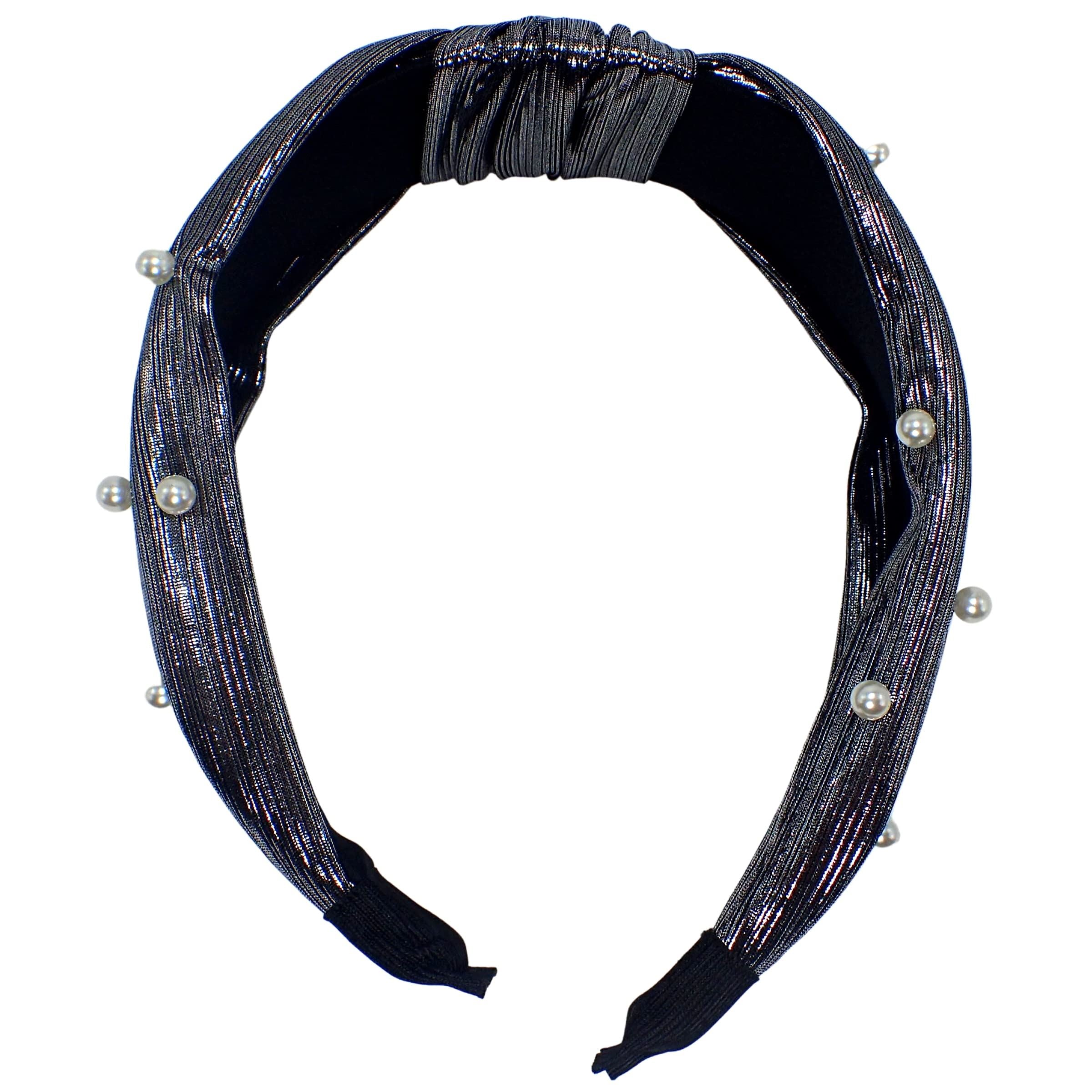 Metallic Pearl Knot Alice Bands Adult Women, Hair Accessories for Women, Hair Bands for Women, Thick Headband, Womens Headbands, Head Bands Adult Women, Wide Headbands