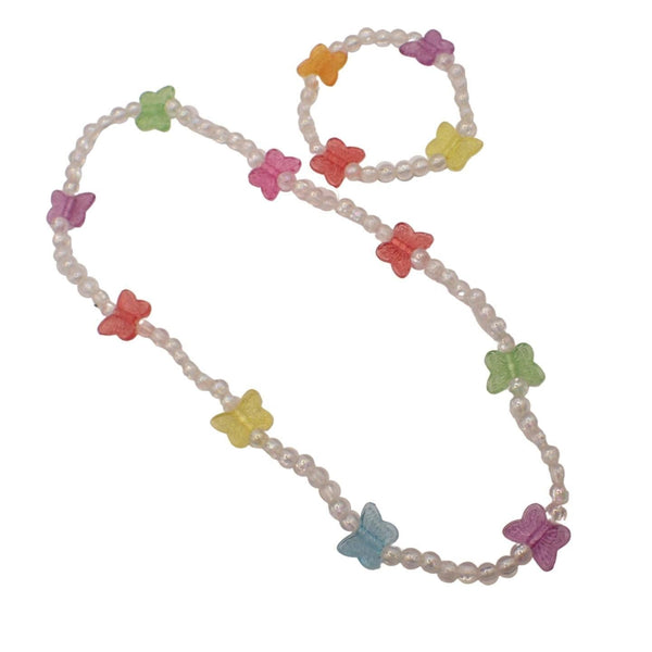 Children's Plastic Bead Necklace & Bracelet Sets, Colourful Chunky Jewellery For Kids Costume Party Game Prizes, Perfect For Party Bag