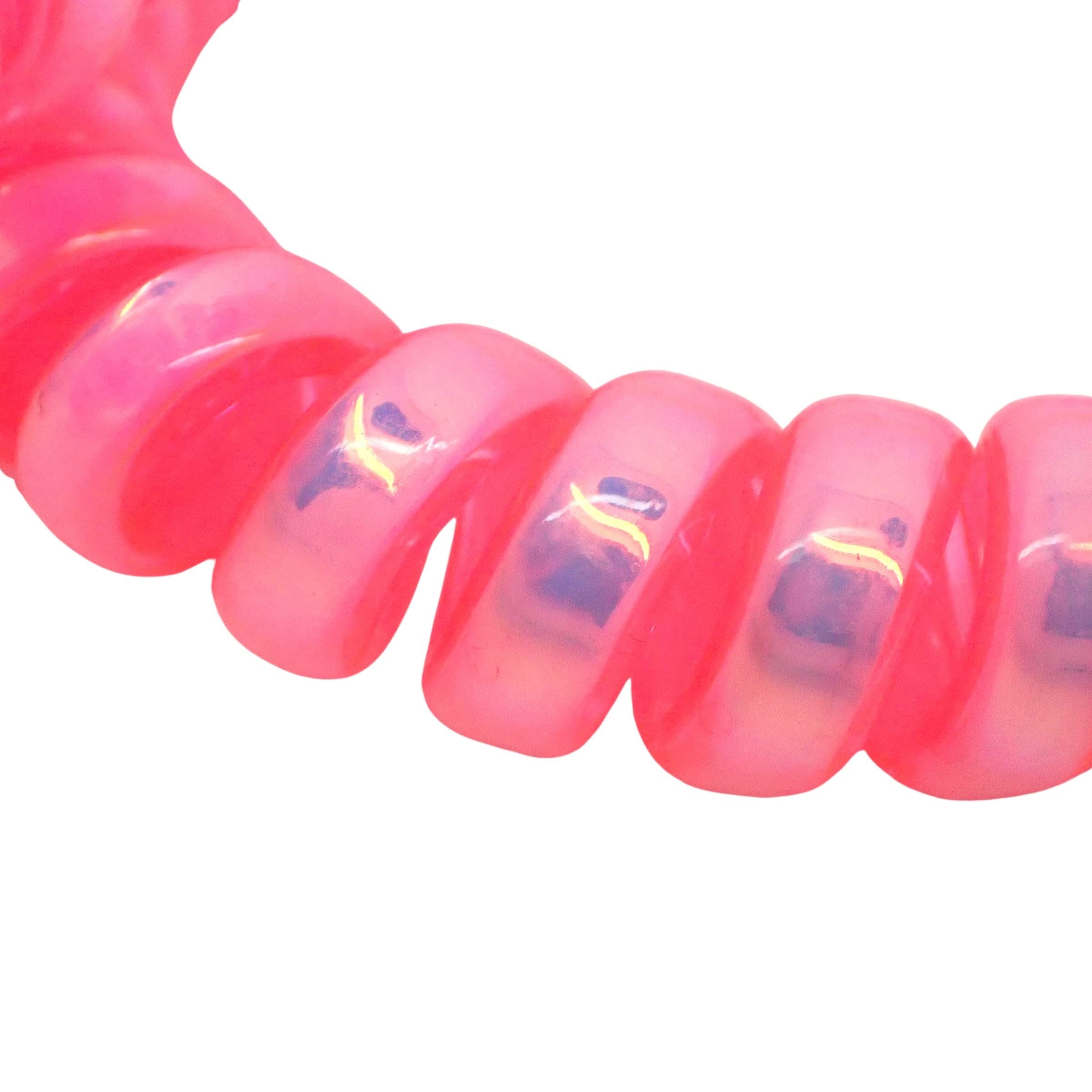 Metallic Spiral Hair Ties for Girls and Women, Hair Accessories for Girls, Hair Bobbles, Hair Elastics, Hair Bands for Women, Elastic Bands for Hair