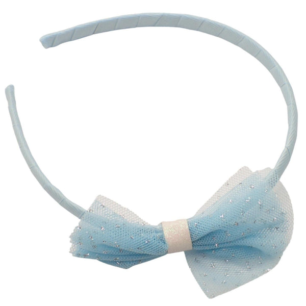 Small Bow Design Alice Bands, Pretty Girl's Hair Pink Glitter Bow, Polka Dot Bow, Blue & White Headband, Bow Hair Bands for Girl's & Women