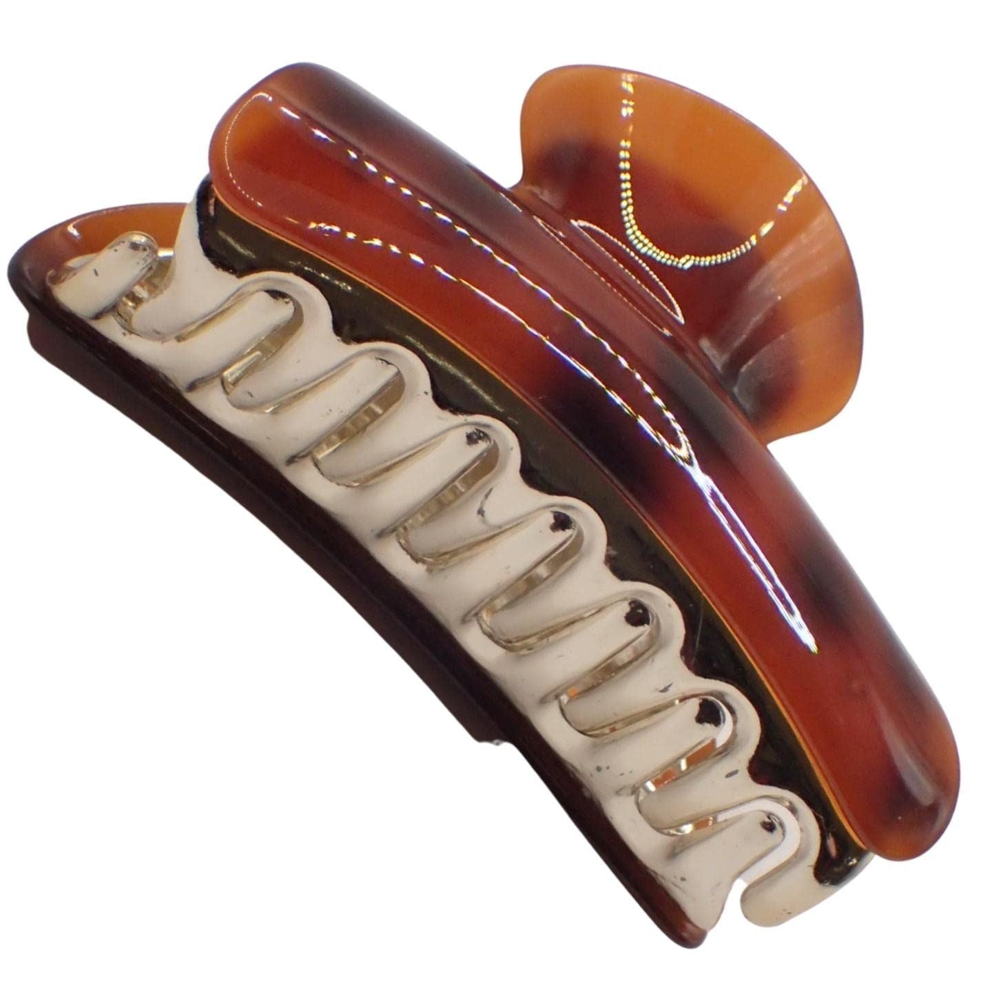 9cm Glossy Acrylic Detailed Hair Clamp, Hair Clips for Women, Clamp Claw Clips for Women & Girls, Pretty Acrylic Hair Accessories for Girls