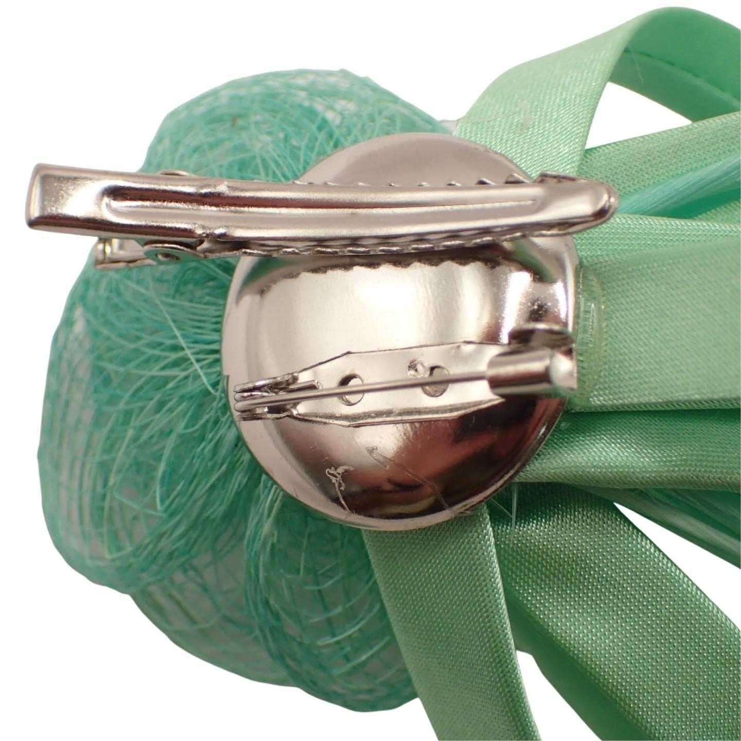 Mini Fascinator Hair Clips Small Fascinators Fascinator Flower Hair Clip Wedding Clip Royal Ascot Hat Wedding Corsage On Clip & Brooch Pin For Women, Ladies, Girls