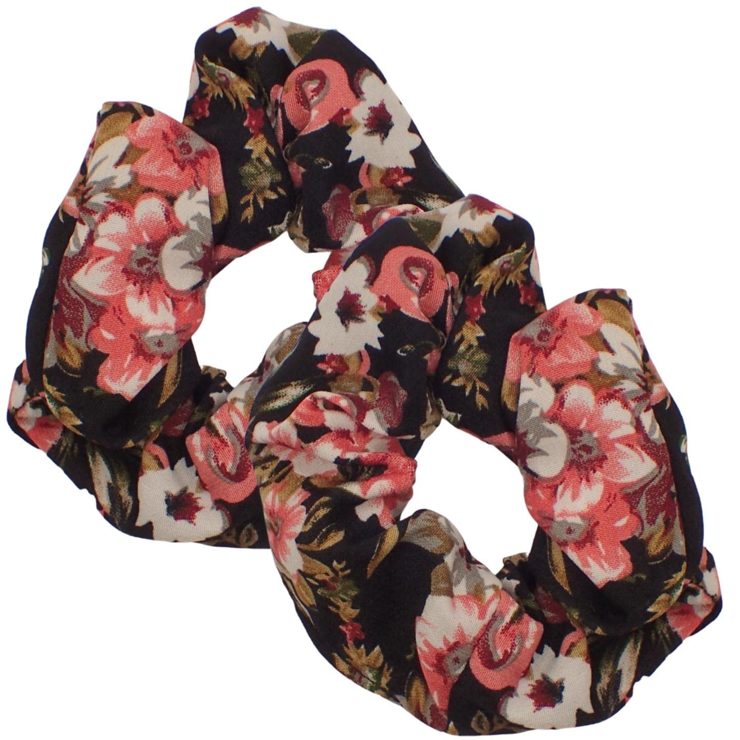 Small Floral Cotton Scrunchies for Girls & Women, Hair Bobble, Hair Band Scrunchie
