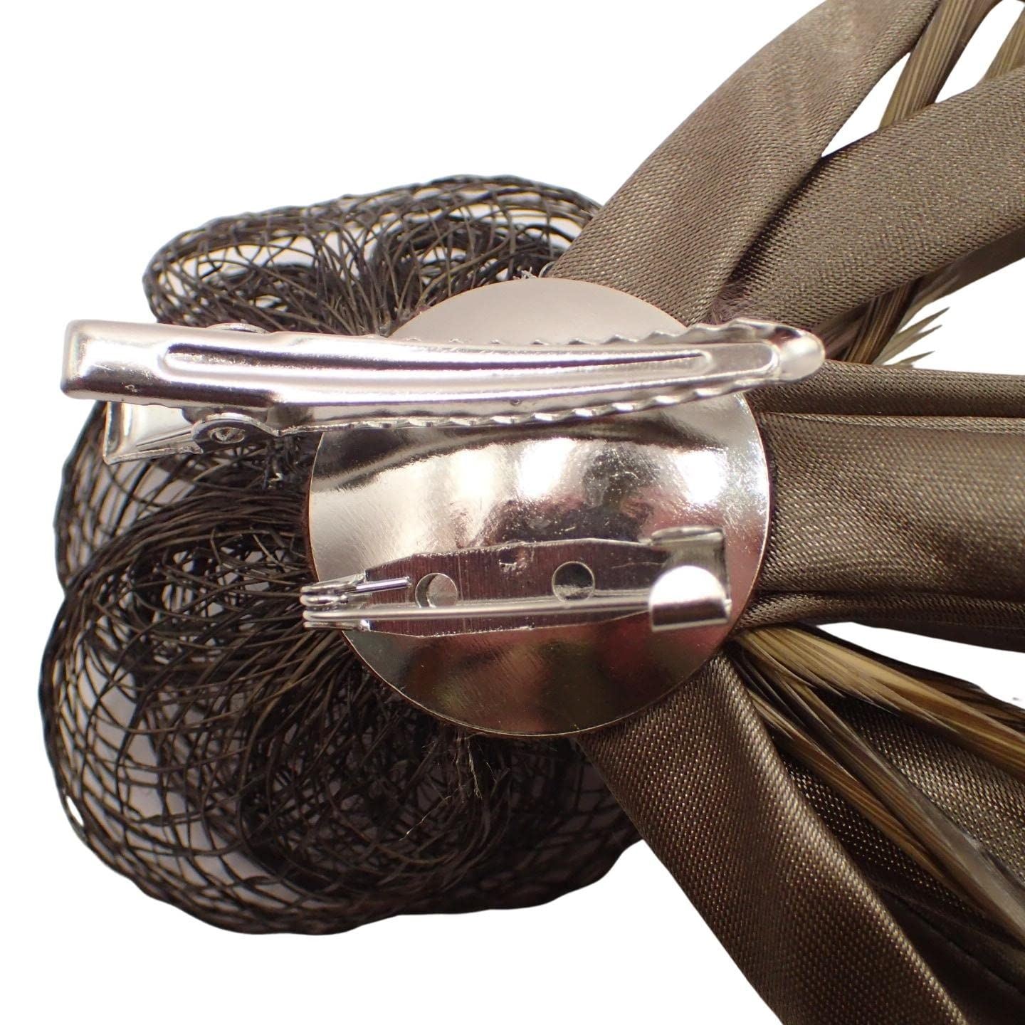 Mini Fascinator Hair Clips Small Fascinators Fascinator Flower Hair Clip Wedding Clip Royal Ascot Hat Wedding Corsage On Clip & Brooch Pin For Women, Ladies, Girls