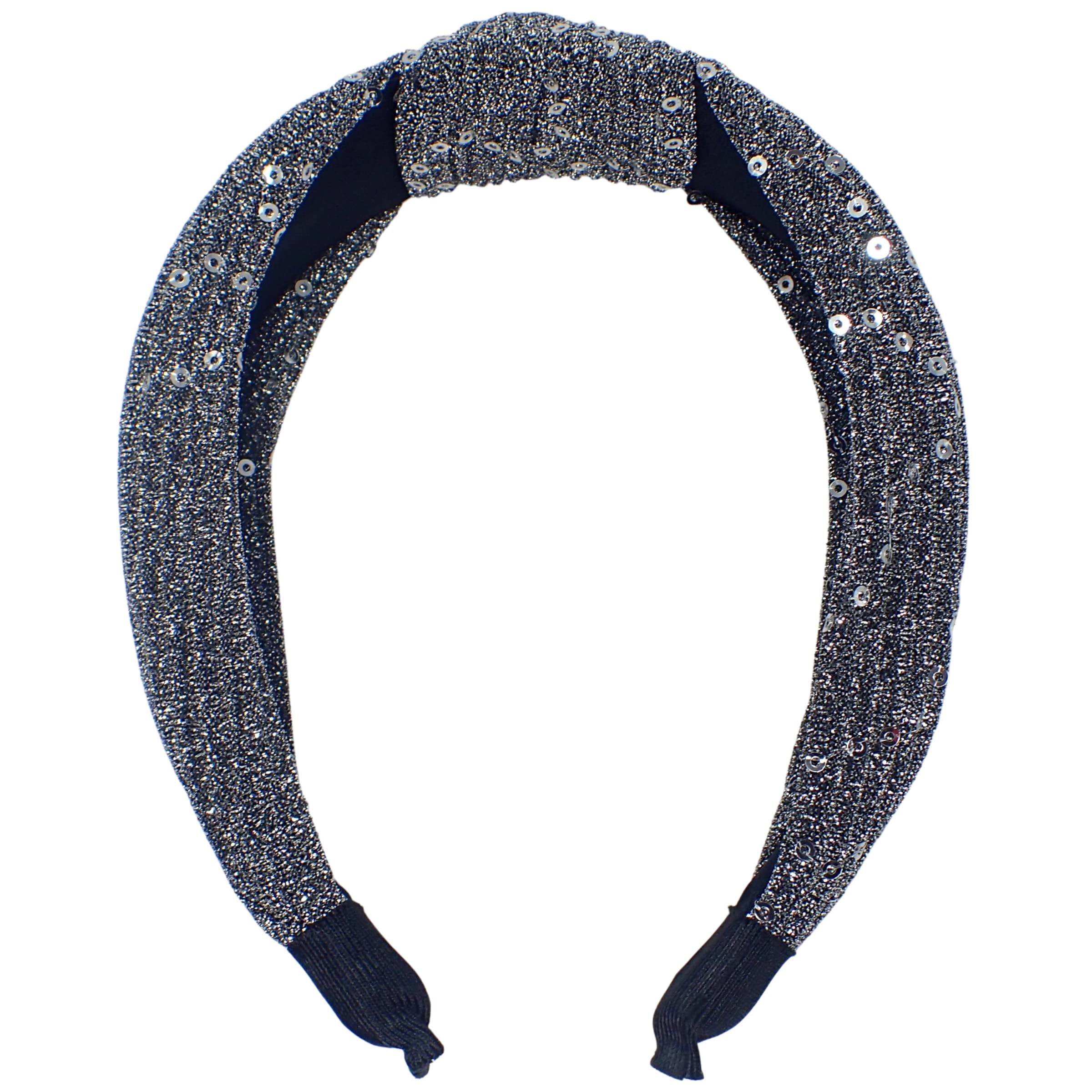 Lurex Sequin Knot Alice Bands Adult Women, Hair Accessories for Women, Hair Bands for Women, Thick Headband, Womens Headbands, Head Bands Adult Women, Wide Headbands