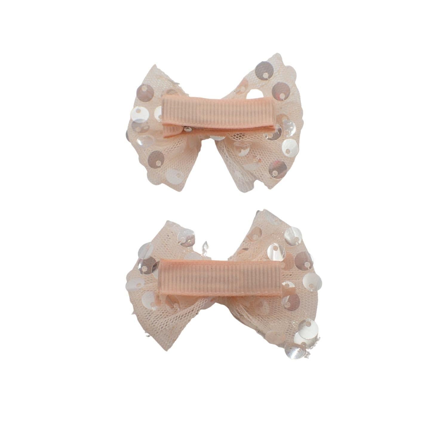 2pc Sequin Hair Bows Set Stylish Fashion Cute Bow Hair Clips Alligator Beak Bow Hair Slides Party Festival Hair Accessories Girls Children's Women's Wedding