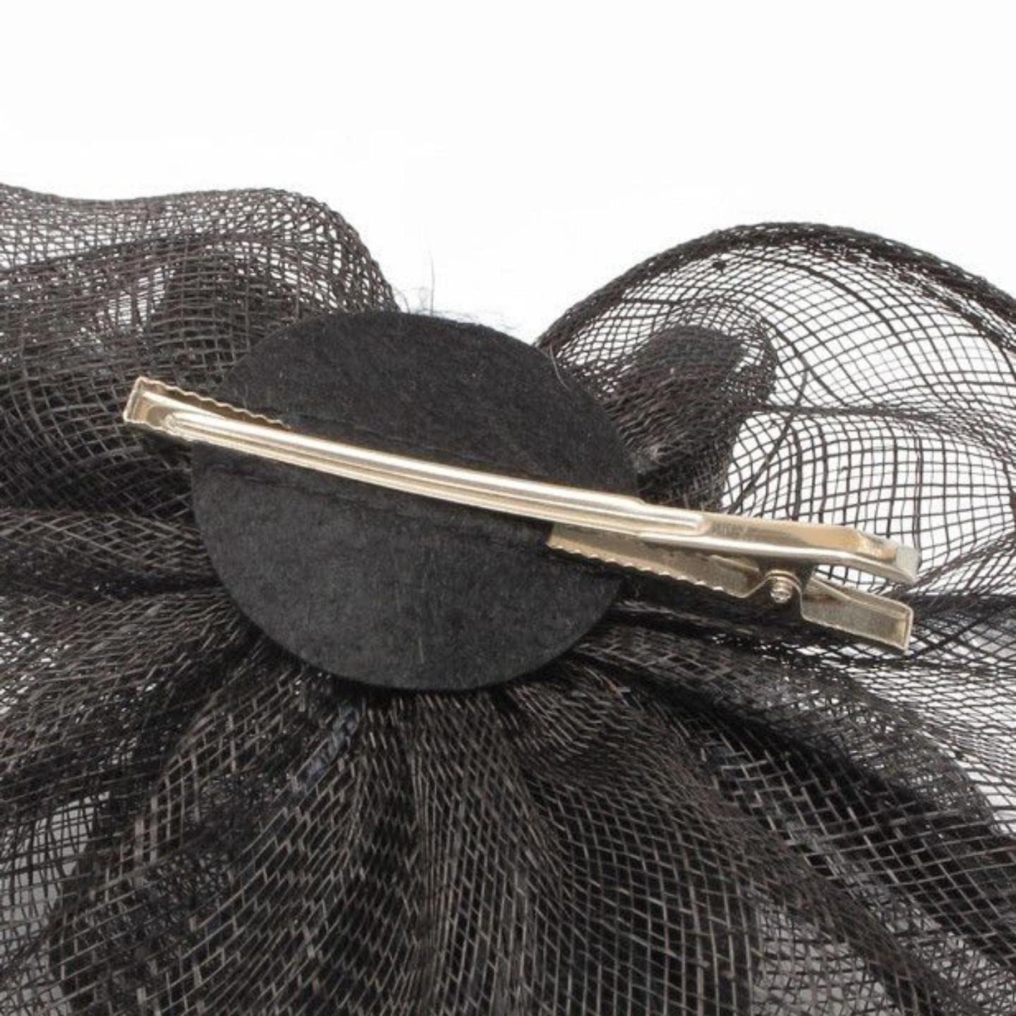 Flower Hair Clip Fascinator Hair Clip Sinamay Fascinators Hats Bridal Hair Clip Wedding Hats Cocktail Hat Royal Ascot Fascinator On 8cm/ 3.1" Clip For Girls, Women, Ladies