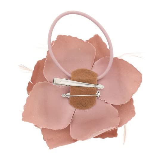 Rose Flower Hair Clip Hairband Brooch Safety Pin Hairpin Floral Corsage Fascinator Hair Band Aligator Beak Grip for Women & Girls Wedding Prom Party Special Occasion