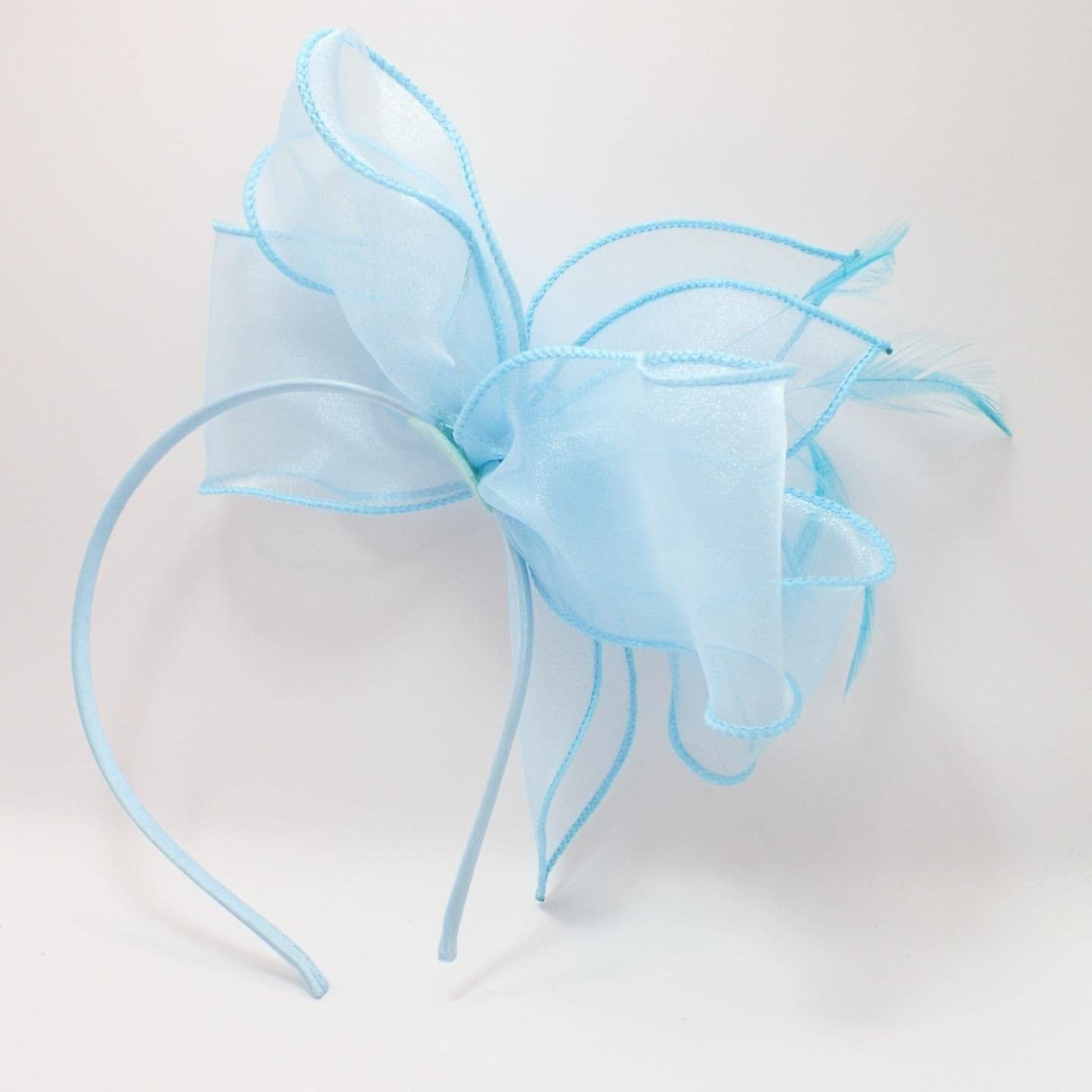 Fascinator Headband Hair Band Fascinators Feather Flower Headband Ladies Hair Piece Wedding Hats Ascot Hat On Aliceband For Women, Ladies, Girls