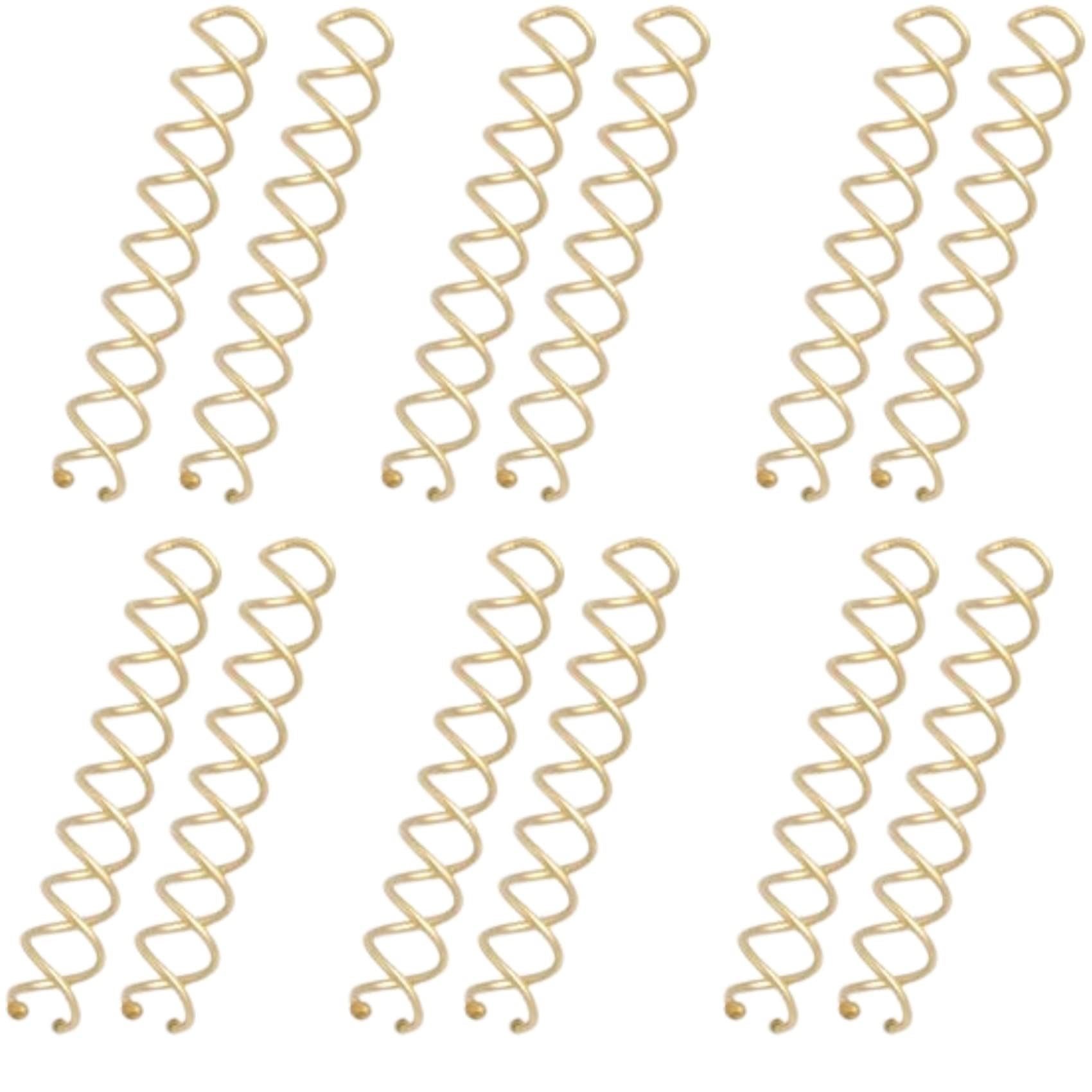 12 piece Hair Twist Spiral Pins in 60 and 75 mm lengths