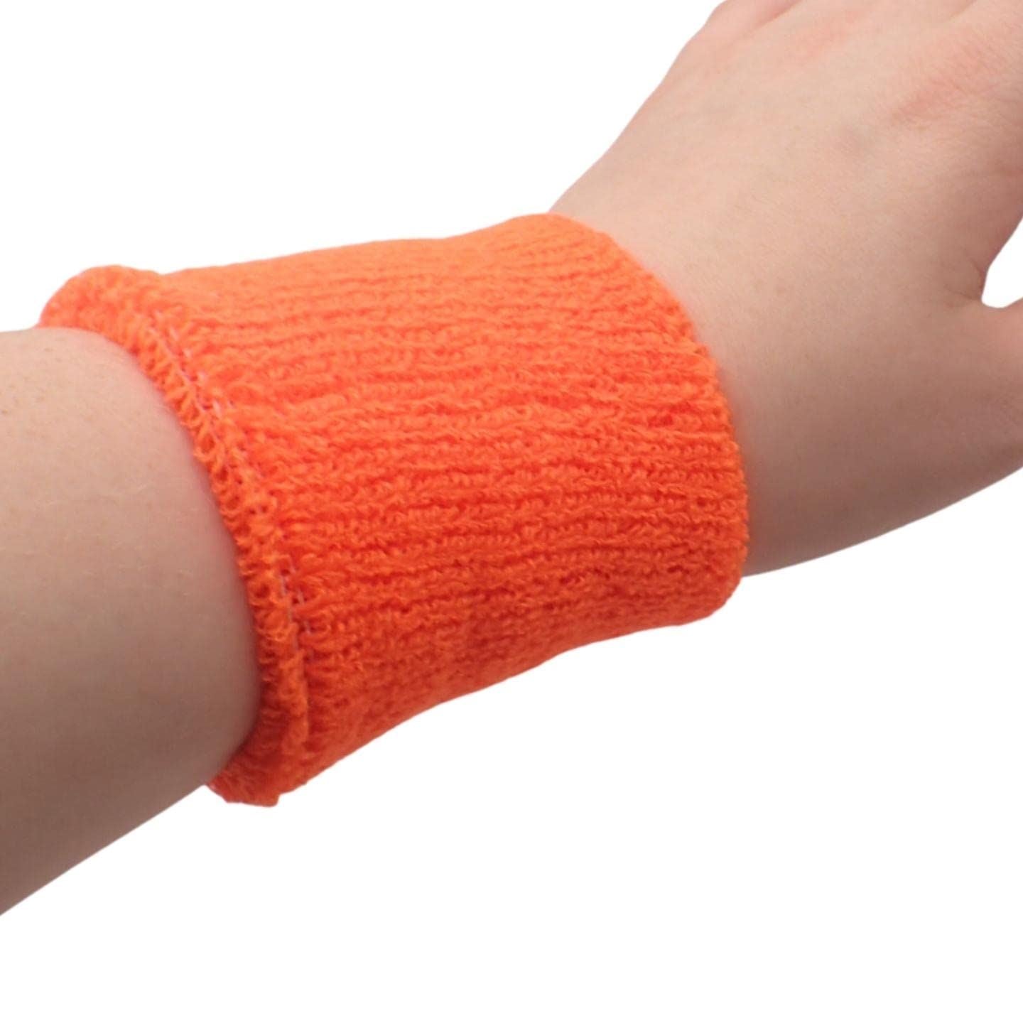 2pcs Unisex Wrist Sweatbands for Exercise Wristbands, Sweat Bands for Kids & Adults, Tennis & Sports Band for Girls & Men Sweatbands, Colourful Fitness Armbands