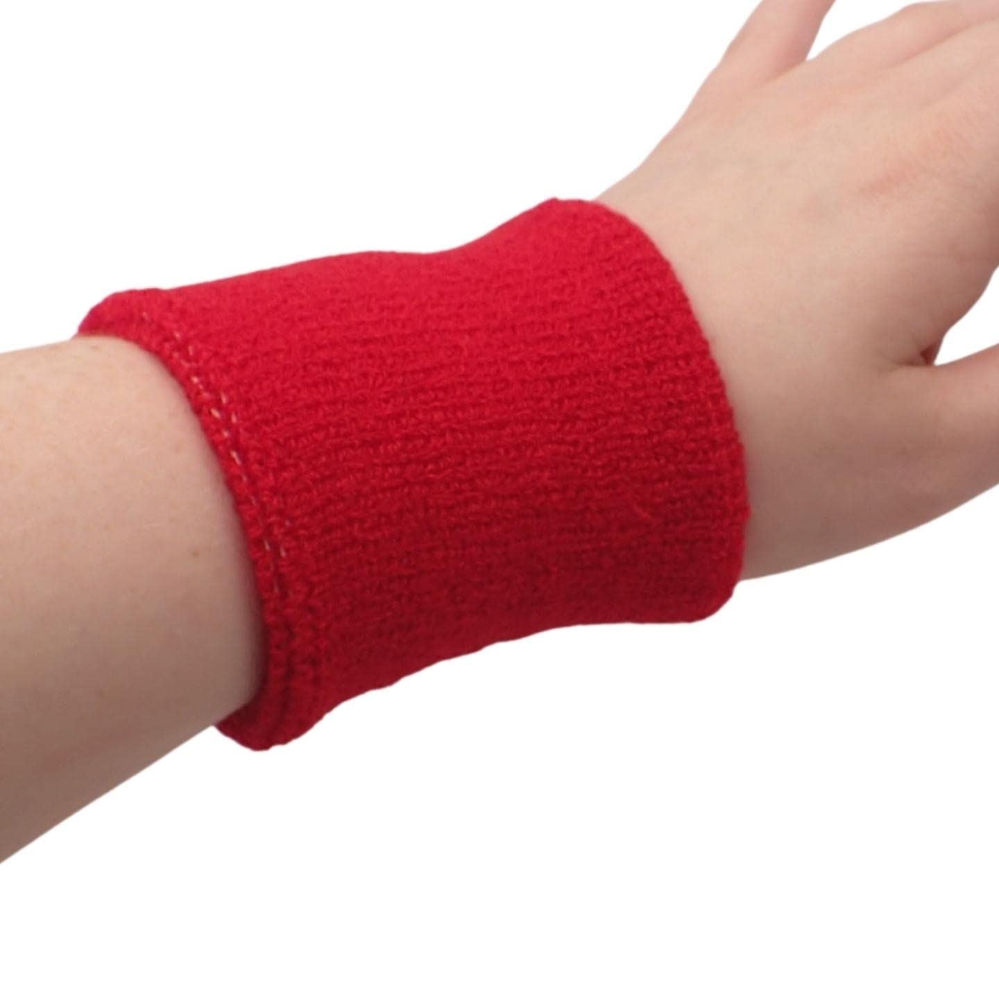 2pcs Unisex Wrist Sweatbands for Exercise Wristbands, Sweat Bands for Kids & Adults, Tennis & Sports Band for Girls & Men Sweatbands, Colourful Fitness Armbands