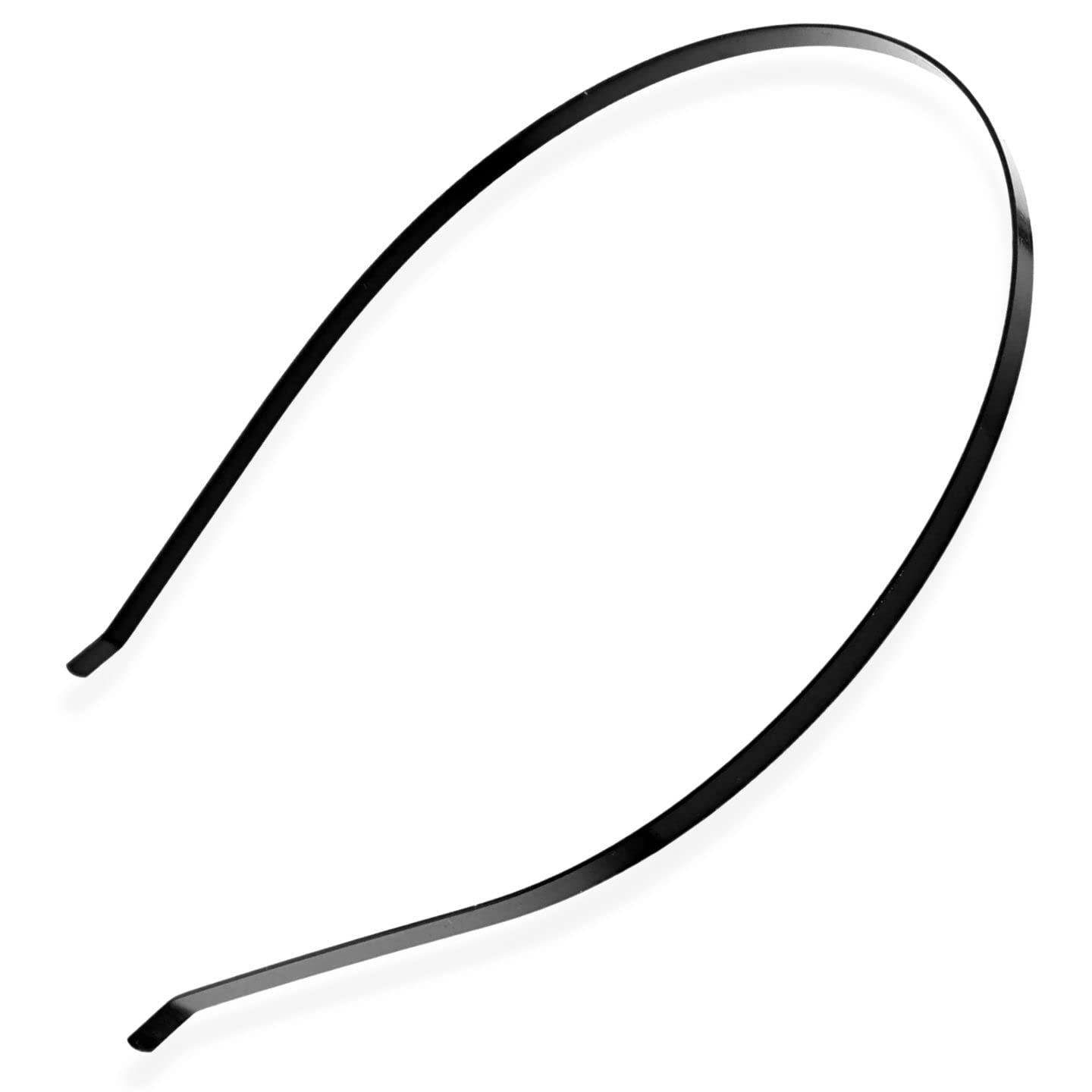 2pc Thin Metal Hair Bands Headbands Alice Bands Hairbands Head Bands Mens Guys Adult Women Girls Black Gold Silver Plain Styling Grips