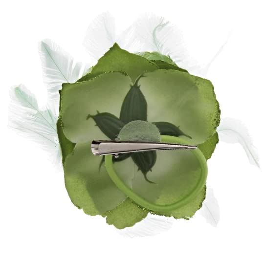 Rose Flower Hair Clip Hairband Floral Corsage Fascinator Hair Band Aligator Beak Grip for Women & Girls Wedding Prom Party Special Occasion