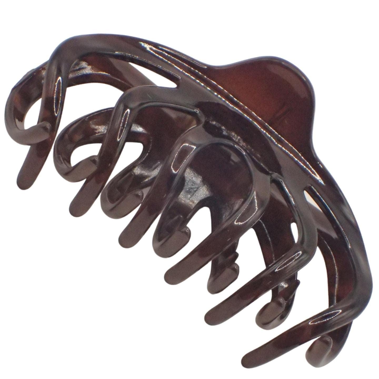 9cm Black or Brown Tort Hair Claw Clip, Detailed Hair Claw for Women & Girls, Thick Hair Claw, Hair Clips Women Claw Clips, Medium Clamps & Claws for Thick Hair