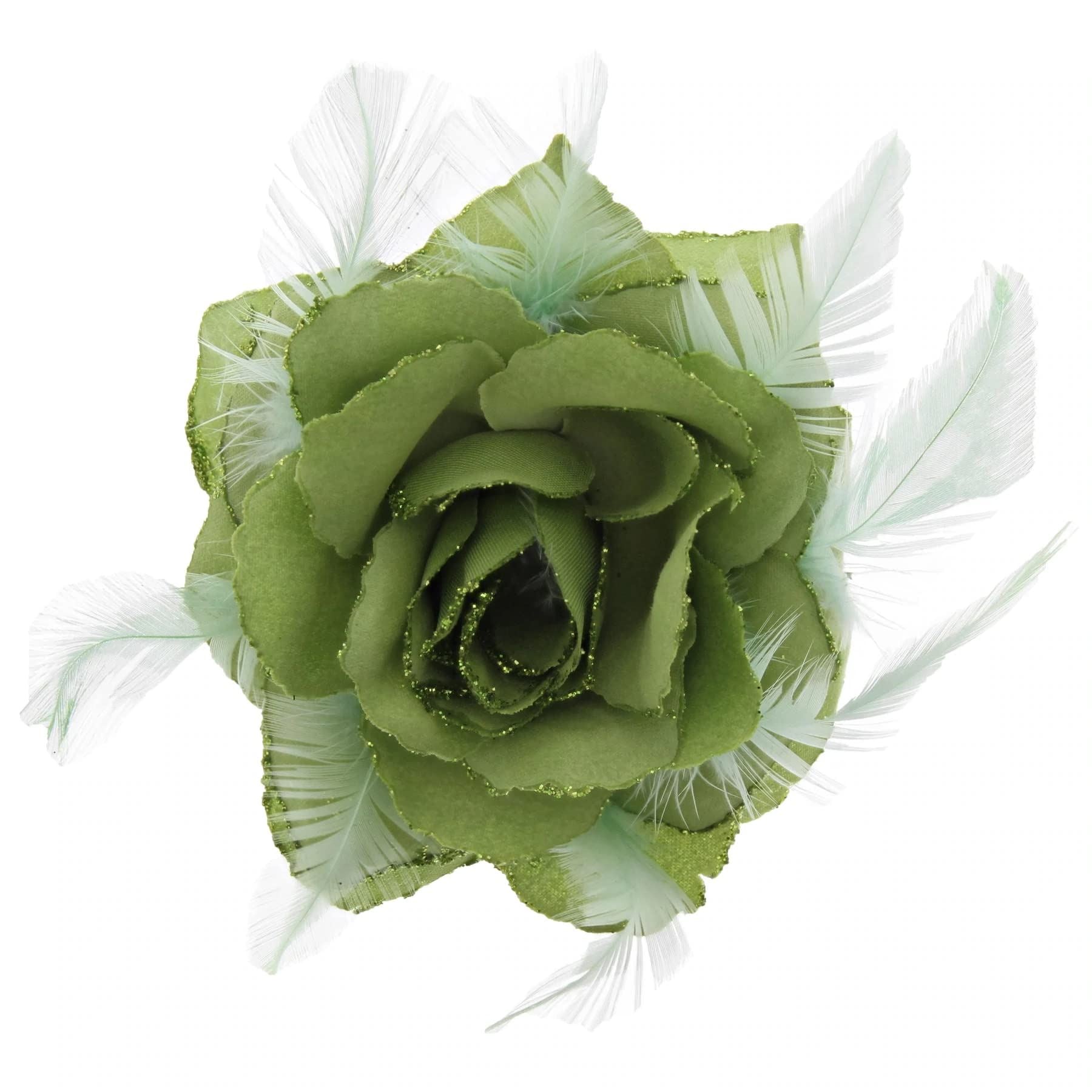 Rose Flower Hair Clip Hairband Floral Corsage Fascinator Hair Band Aligator Beak Grip for Women & Girls Wedding Prom Party Special Occasion