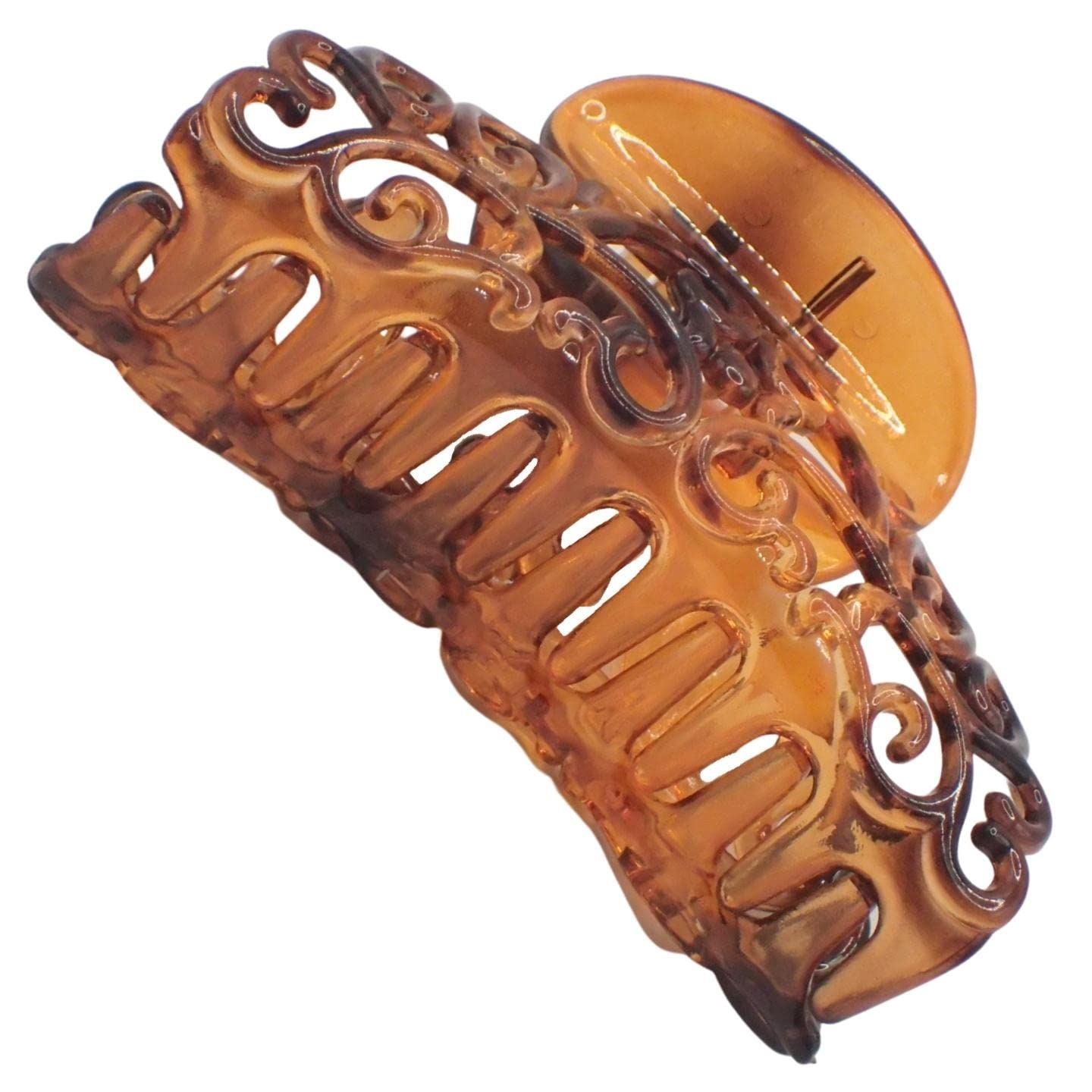 9cm Black or Brown Tort Hair Claw Clip, Detailed Hair Claw for Women & Girls, Thick Hair Claw, Hair Clips Women Claw Clips, Medium Clamps & Claws for Thick Hair