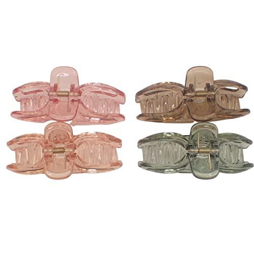 Plastic Open Arch Claw Clips Thick Pastel Womens Colourful 90s hair clips Bulldog Grip Large Suitable for Thick Hair