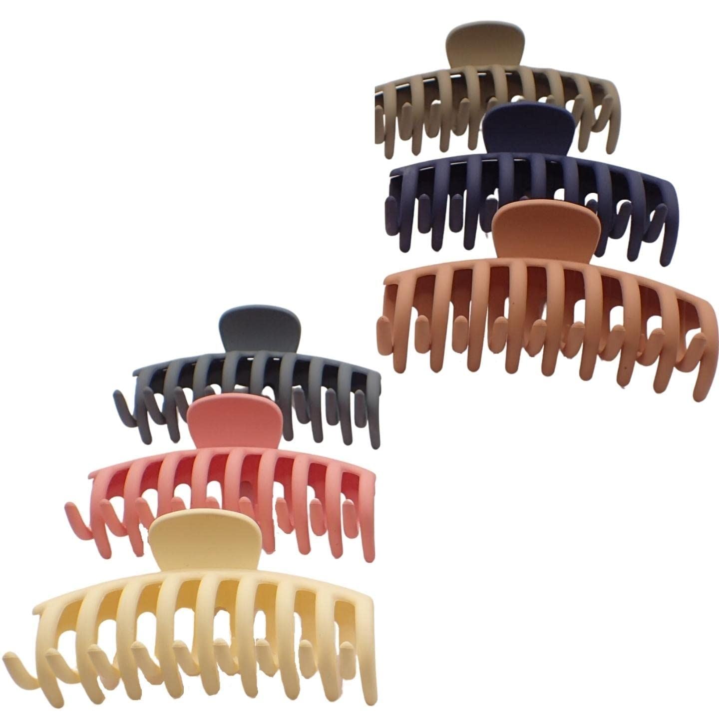 Plastic Open Arch Claw Clips Thick Pastel Womens Colourful 90s hair clips Bulldog Grip Large Suitable for Thick Hair