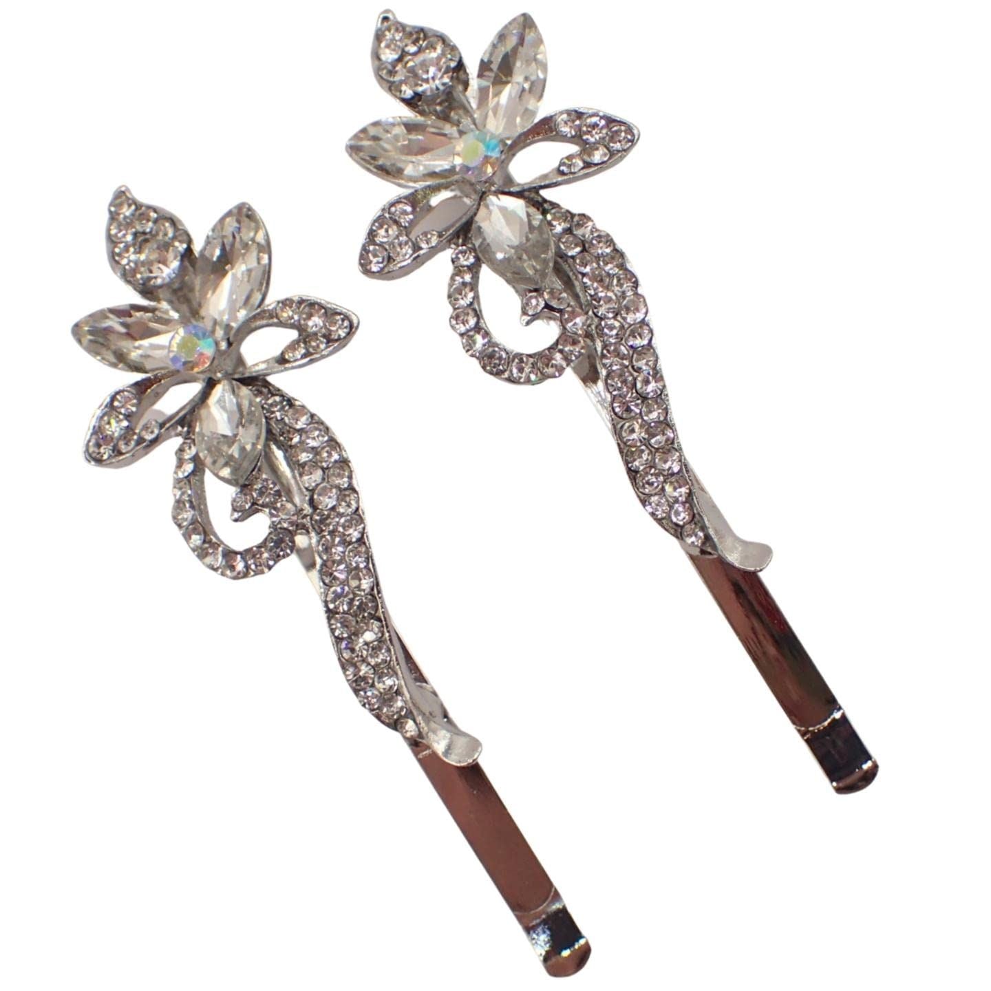 Beautiful Bejewelled Womens Hair Grips Perfect for Events, Prom, Bride or Flower Girl, Womens Hair Clip, Bobby Pins, Kirby Grip Accessory