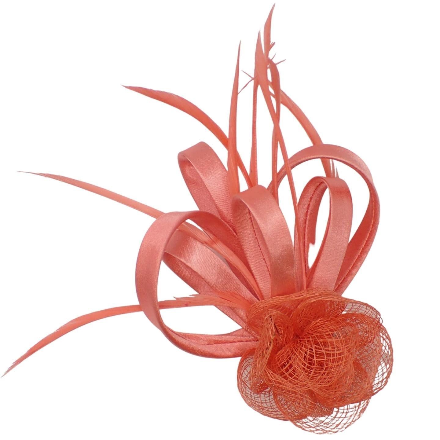 Mini Fascinator Hair Clips Small Fascinators Fascinator Flower Hair Clip Wedding Clip Royal Ascot Hat Wedding Corsage On Clip & Brooch Pin For Women, Ladies, Girls