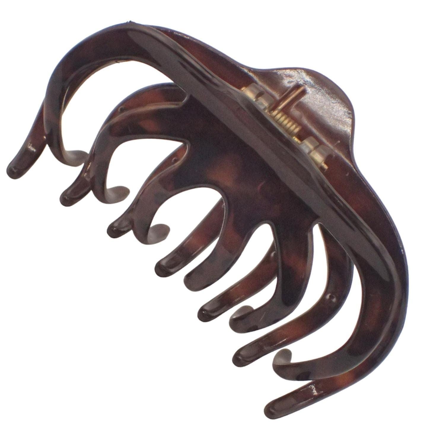 9cm Black or Brown Tort Hair Claw Clip, Detailed Hair Claw for Women & Girls, Thick Hair Claw, Hair Clips Women Claw Clips, Medium Clamps & Claws for Thick Hair