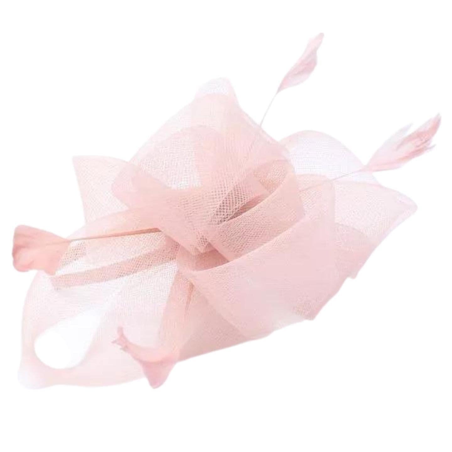 Looped Net & Feather Fascinator Headband Hair Band Fascinators Fascinator Hats