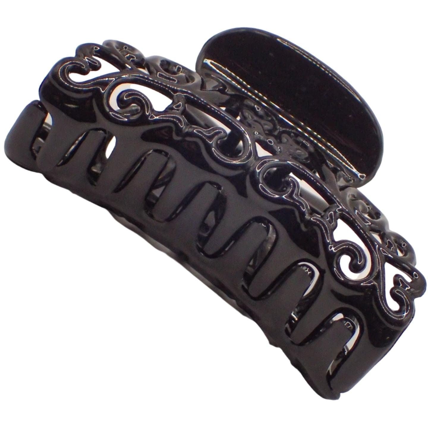 Small Black or Tort Hair Claw Clip, Small Detailed Claw Clips for Ladies & Girls, Womens Hair Claws for Thick Hair, Cute Small Hair Clips