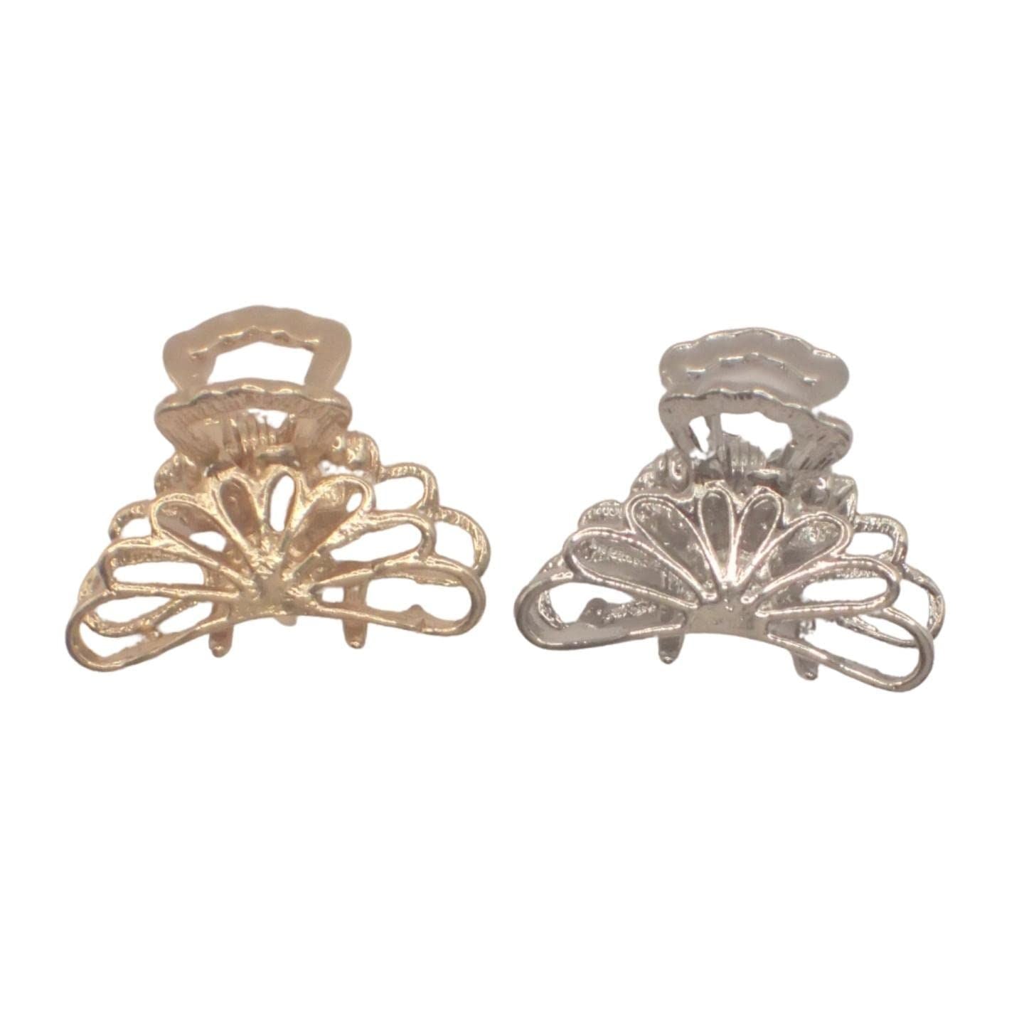 2pc Miniature Metal Hair Claw Clips, Claw Clips for Hair, Hair Accessories for Women, Hair Grips, Small Hair Clips, Mini Claw Clips