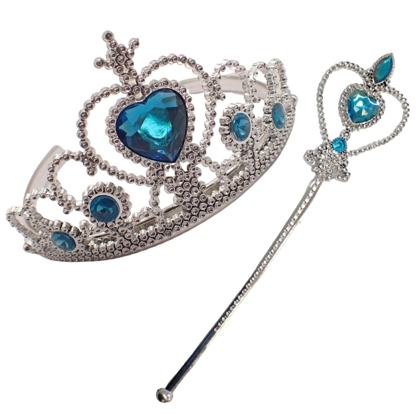 Pretty Princess Costume Set for Girls, Crown Headpiece Tiara, Wand, Tutu skirt Set, Cute Princess Costume for Halloween, Kids & Children Fairy Dress Up