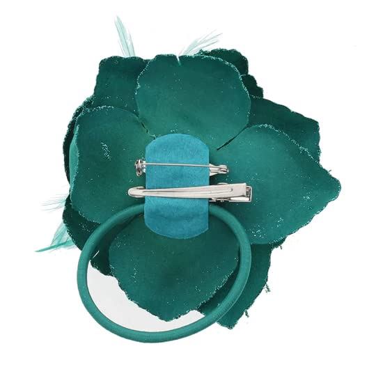 Rose Flower Hair Clip Hairband Brooch Safety Pin Hairpin Floral Corsage Fascinator Hair Band Aligator Beak Grip for Women & Girls Wedding Prom Party Special Occasion