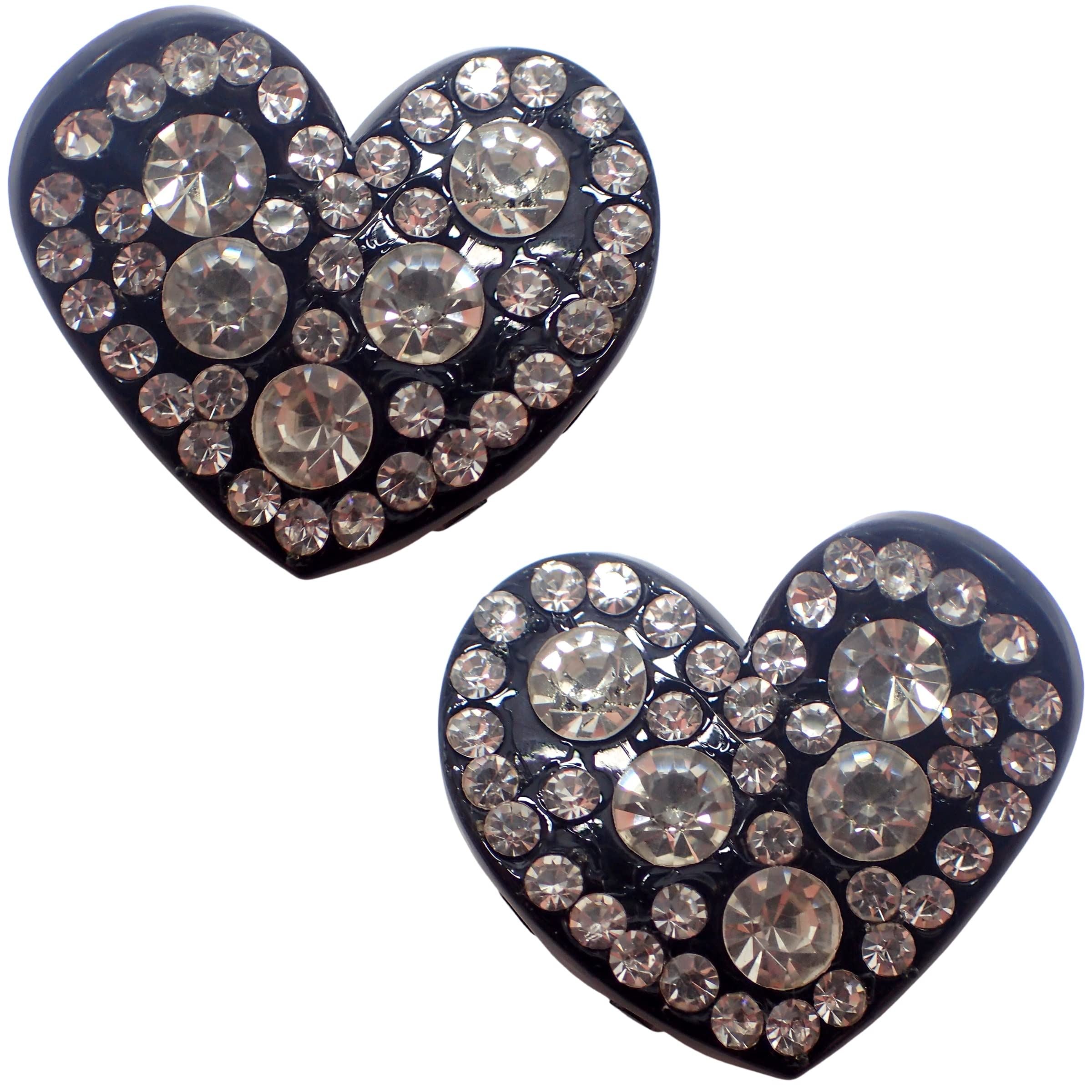2pc Rhinestone Heart Claw Clips for Women and Girls Valentines