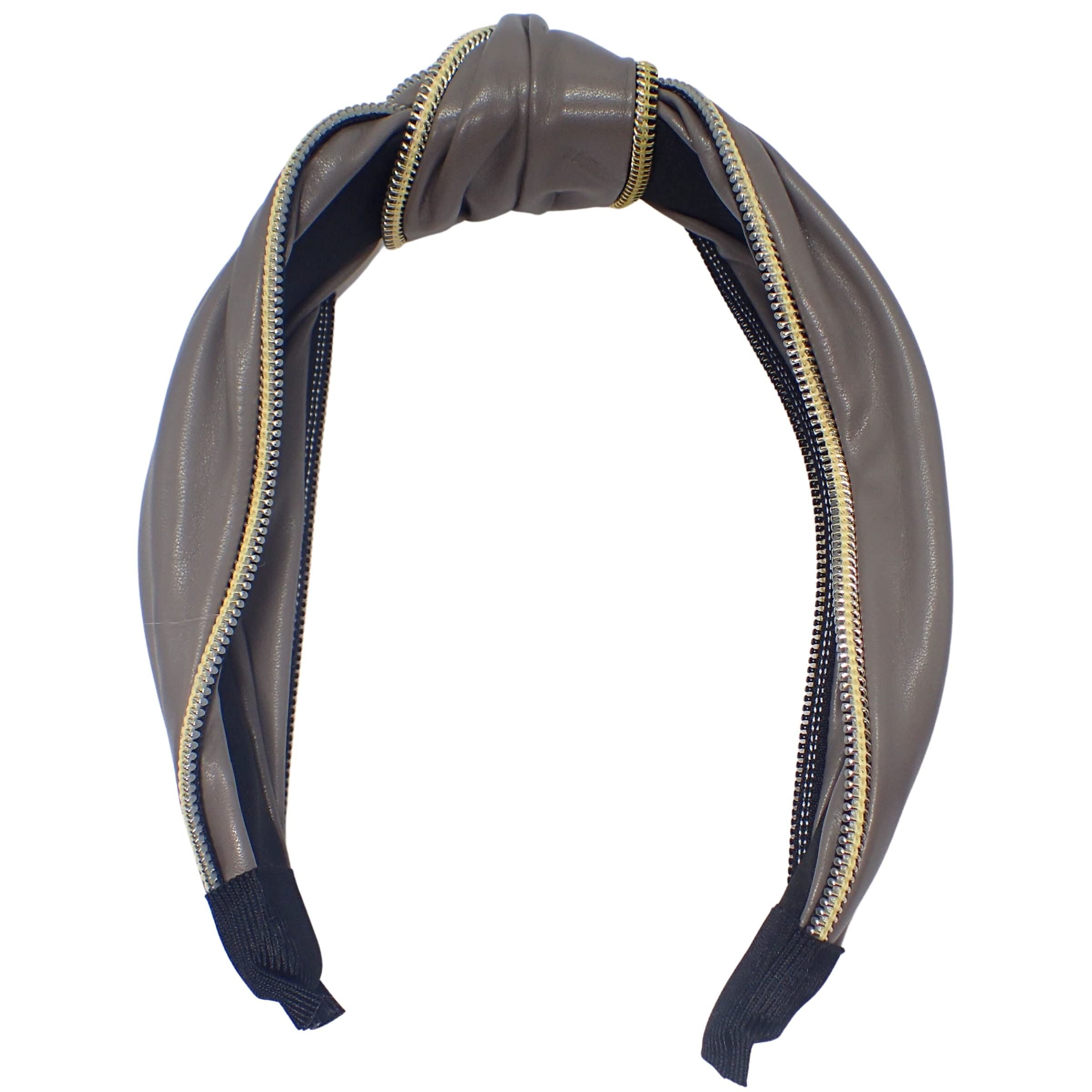 Leather Zip Knot Alice Bands Adult Women, Hair Accessories for Women, Hair Bands for Women, Thick Headband, Womens Headbands, Head Bands Adult Women, Wide Headbands