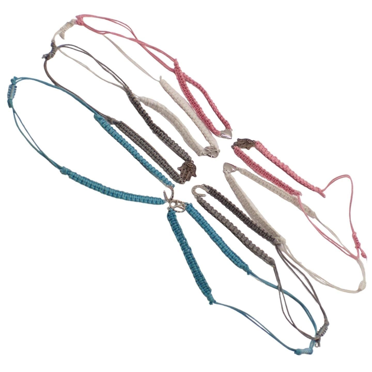 Girls Adjustable Corded String Bracelet