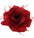 Red Rose Hair Flower With Glitter Edge On Hair Clip And Brooch Pin