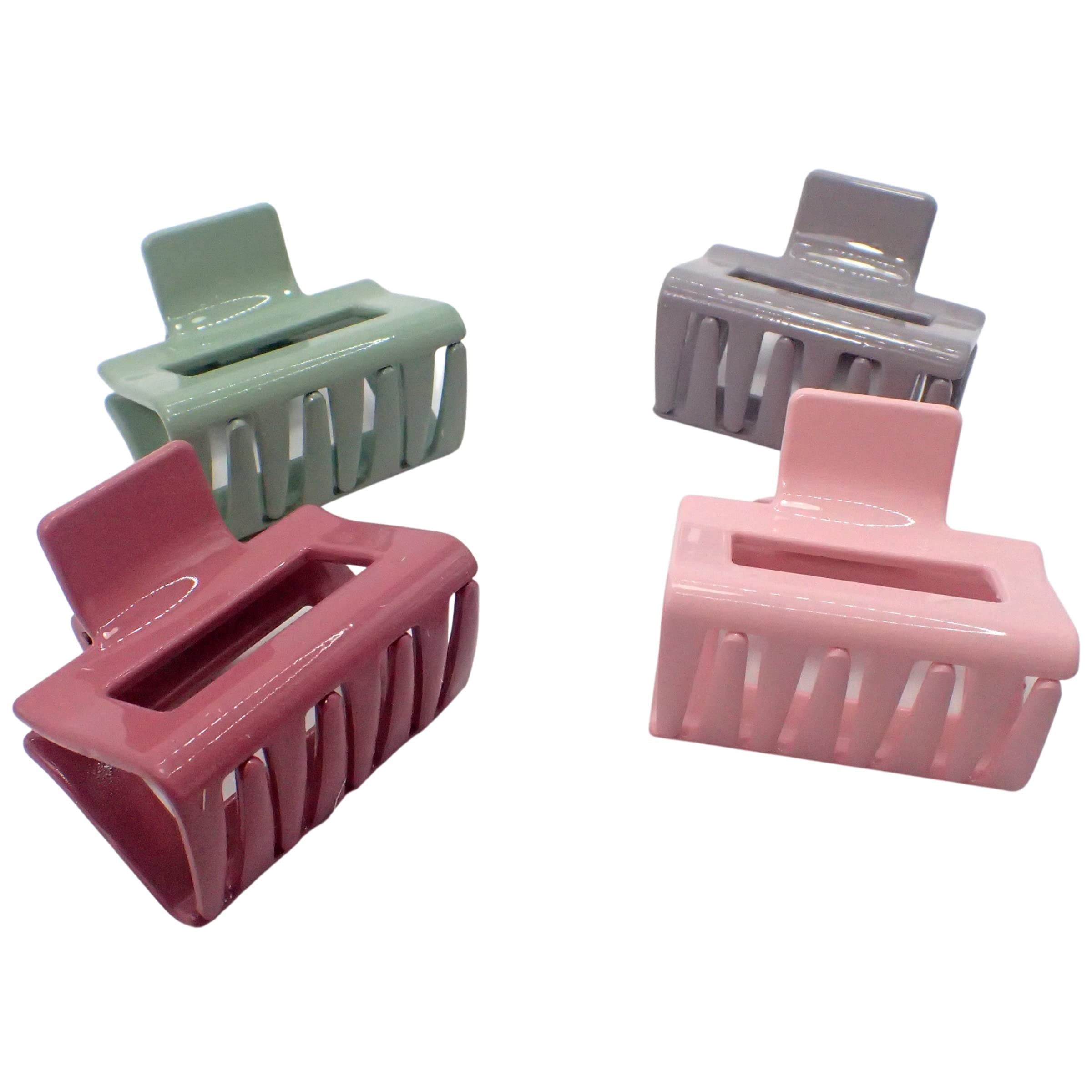 Plastic Open Arch Claw Clips Thick Pastel Womens Colourful 90s hair clips Bulldog Grip Large Suitable for Thick Hair