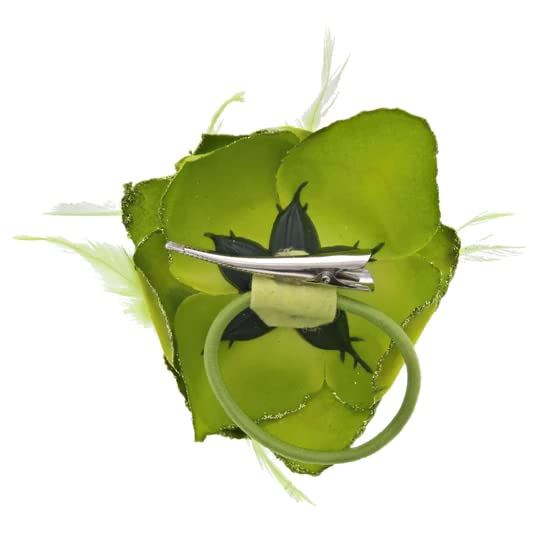 Rose Flower Hair Clip Hairband Floral Corsage Fascinator Hair Band Aligator Beak Grip for Women & Girls Wedding Prom Party Special Occasion