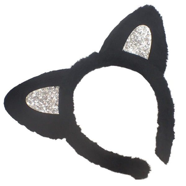 Cat Ears for Kids & Adults, Black Cat Headband, Kids Dress Up, Cosplay Accessories, Animal Fancy Dress Costume, Fluffy Cat Ears, World Book Day Costume