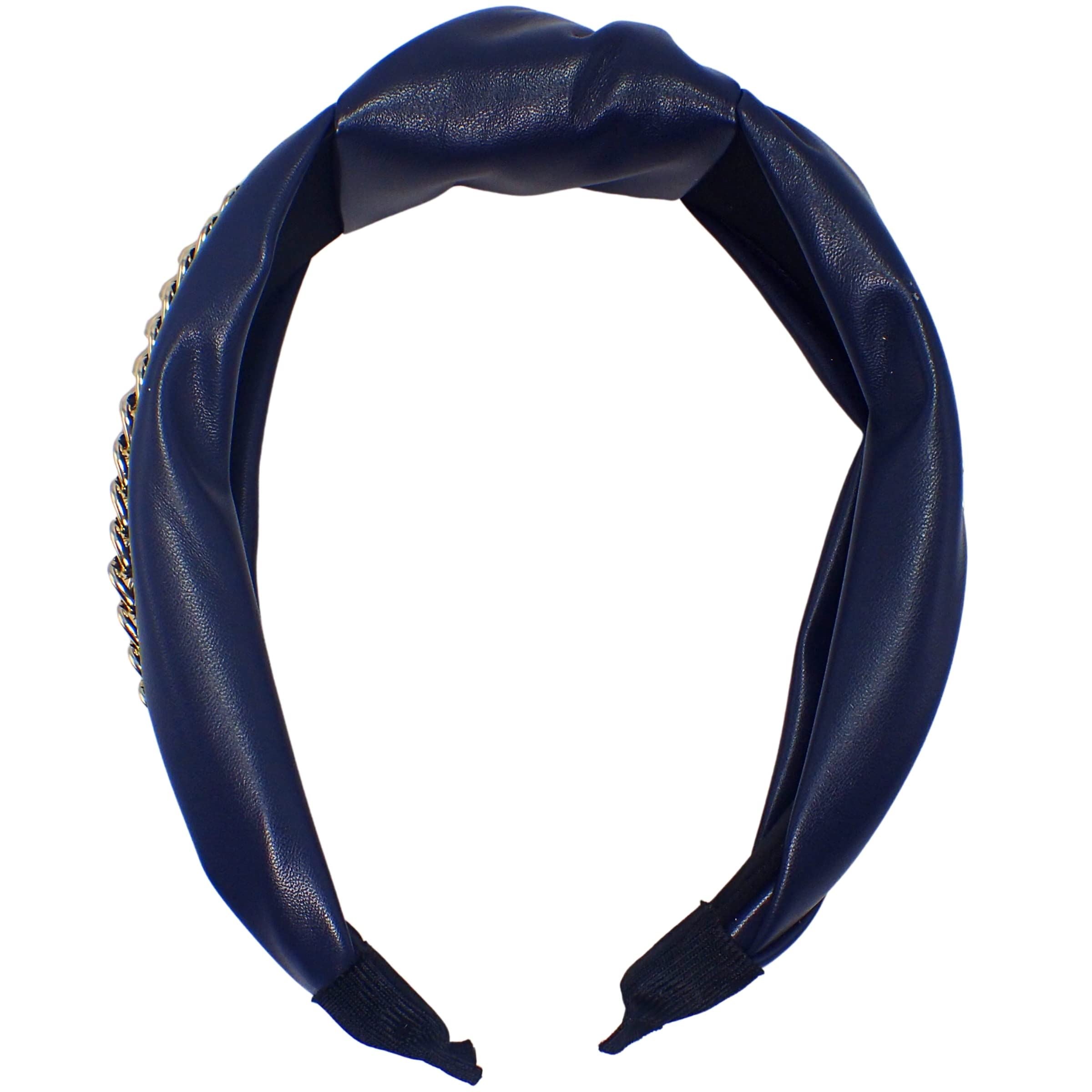 Leather Chain Knot Alice Bands Adult Women, Hair Accessories for Women, Hair Bands for Women, Thick Headband, Womens Headbands, Head Bands Adult Women, Wide Headbands